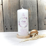 Personalisierte Taufkerze - Kranz