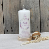 Personalisierte Taufkerze - Kranz