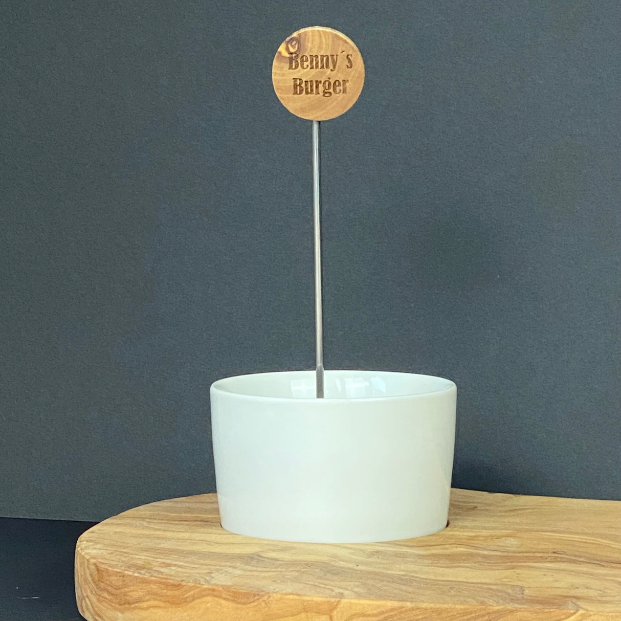 Burgerspieße Set, 4 Stück, personalisierbar