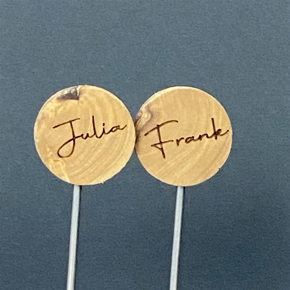 Burgerspieße Set, 4 Stück, personalisierbar