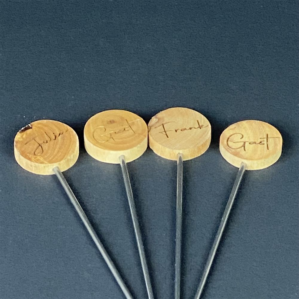 Burgerspieße Set, 4 Stück, personalisierbar