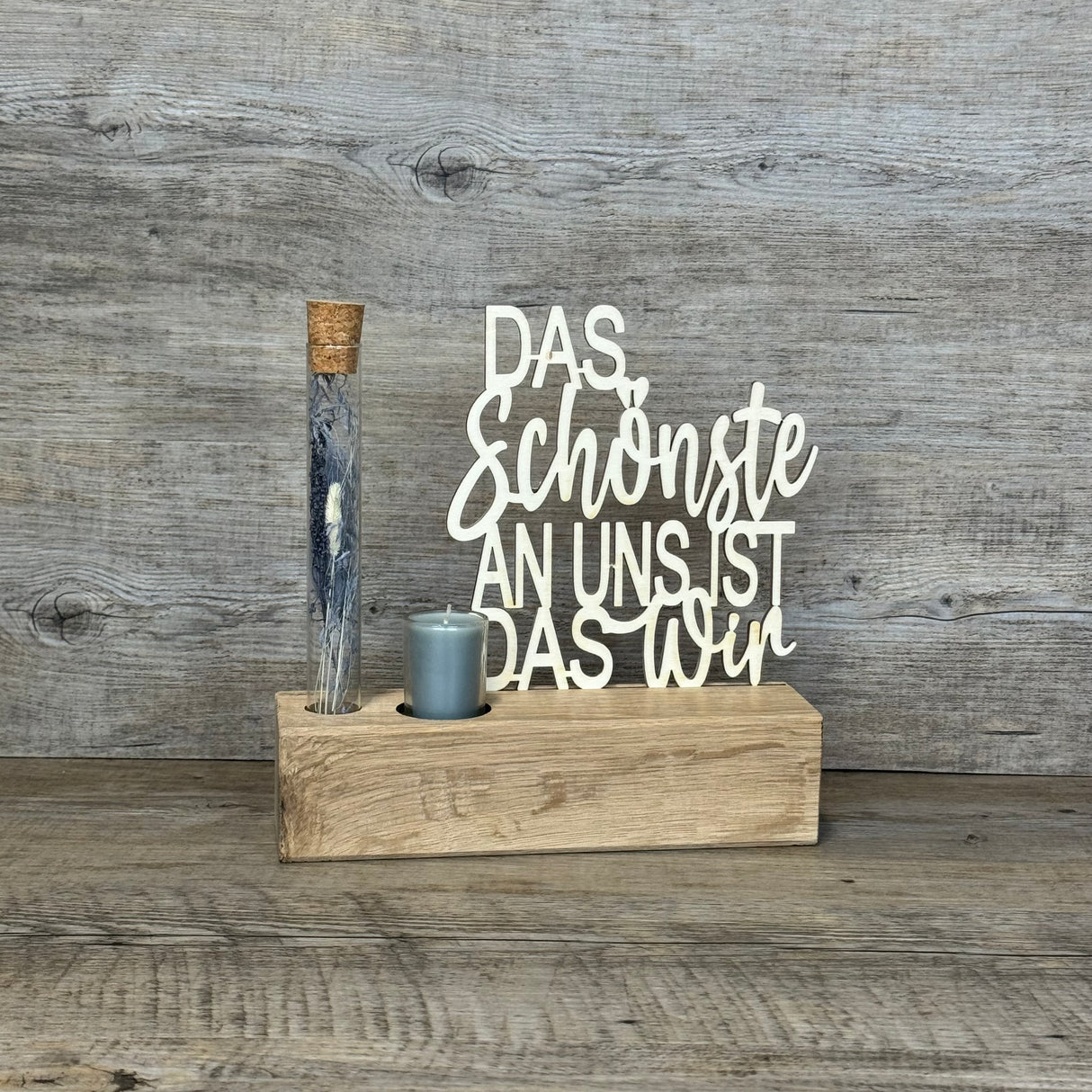 Deko Aufsteller Deluxe Das Schönste an uns ist das Wir, personalisierbar
