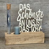 Deko Aufsteller Deluxe Das Schönste an uns ist das Wir, personalisierbar