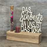 Deko Aufsteller Deluxe Das Schönste an uns ist das Wir, personalisierbar