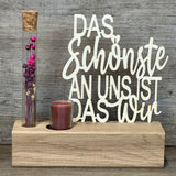 Deko Aufsteller Deluxe Das Schönste an uns ist das Wir, personalisierbar
