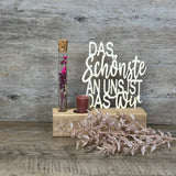 Deko Aufsteller Deluxe Das Schönste an uns ist das Wir, personalisierbar