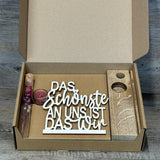 Deko Aufsteller Deluxe Das Schönste an uns ist das Wir, personalisierbar