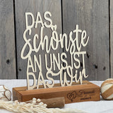 Deko Aufsteller Das Schönste an uns ist das Wir, personalisierbar