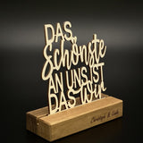 Deko Aufsteller Das Schönste an uns ist das Wir, personalisierbar