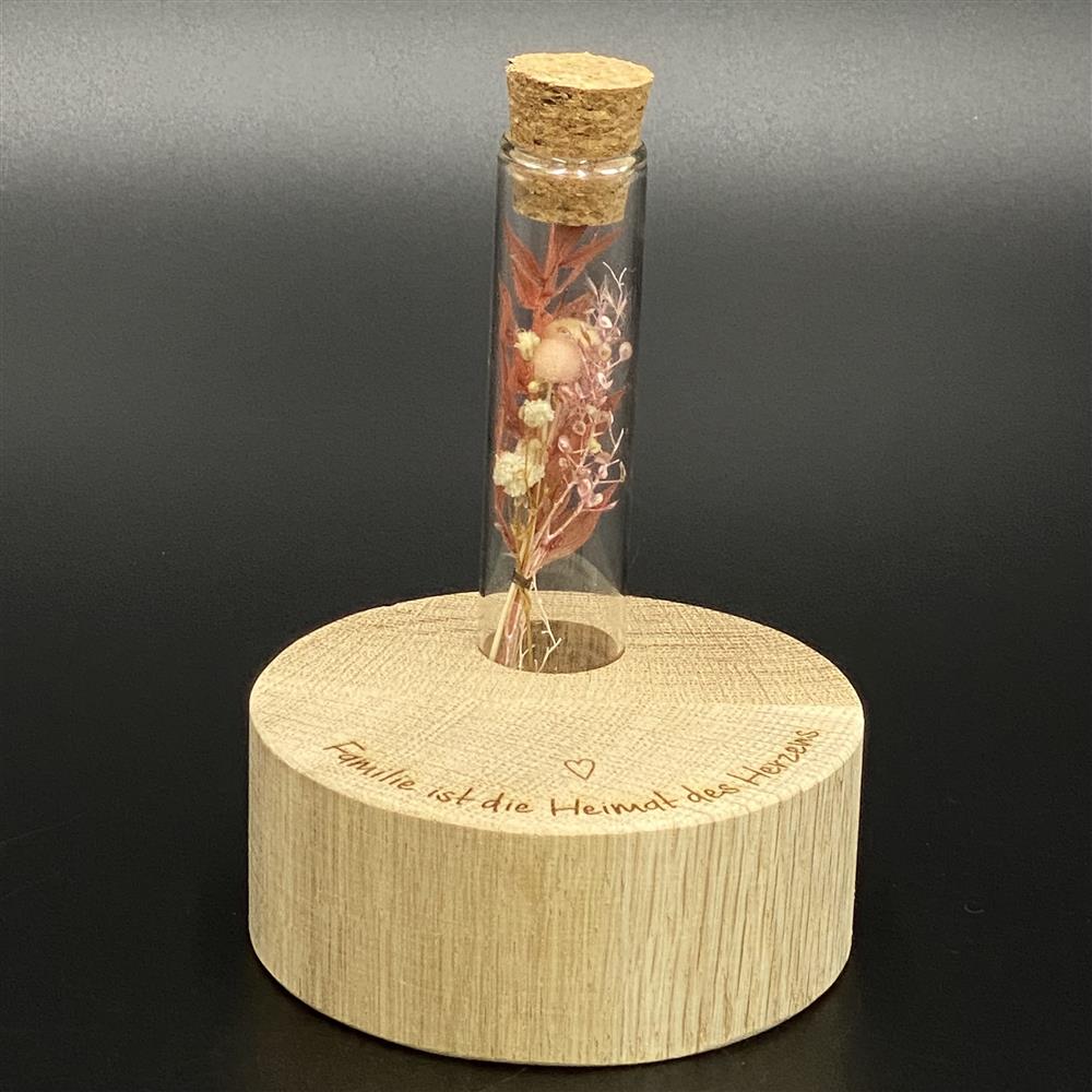 Deko Block Vase Familie ist die Heimat des Herzens