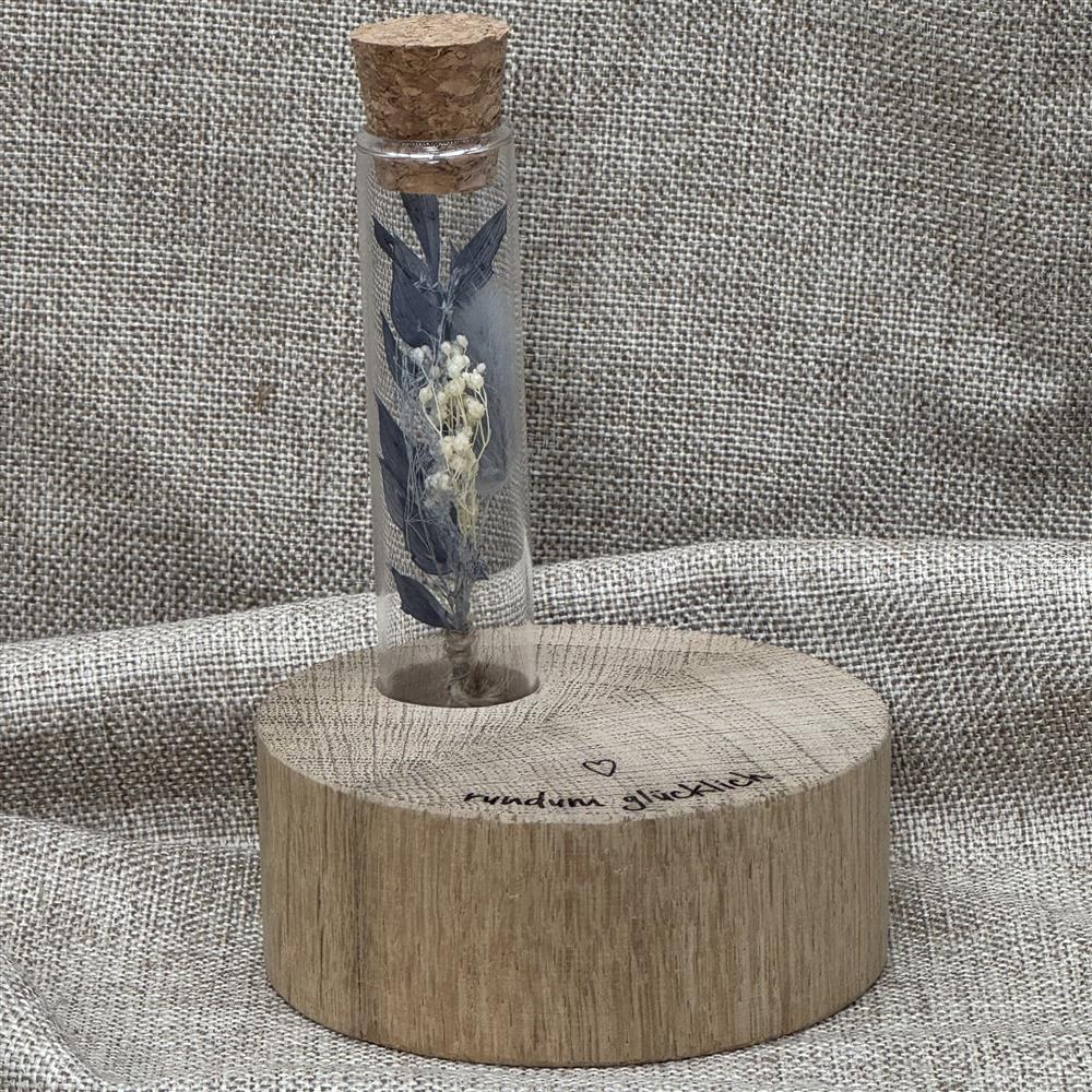 Deko Block Vase rundum glücklich