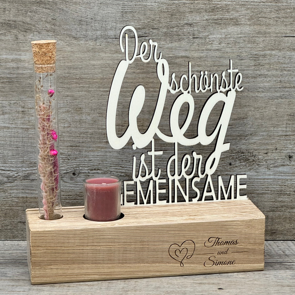 Deko Aufsteller Deluxe, Der schönste Weg ist der Gemeinsame, personalisierbar