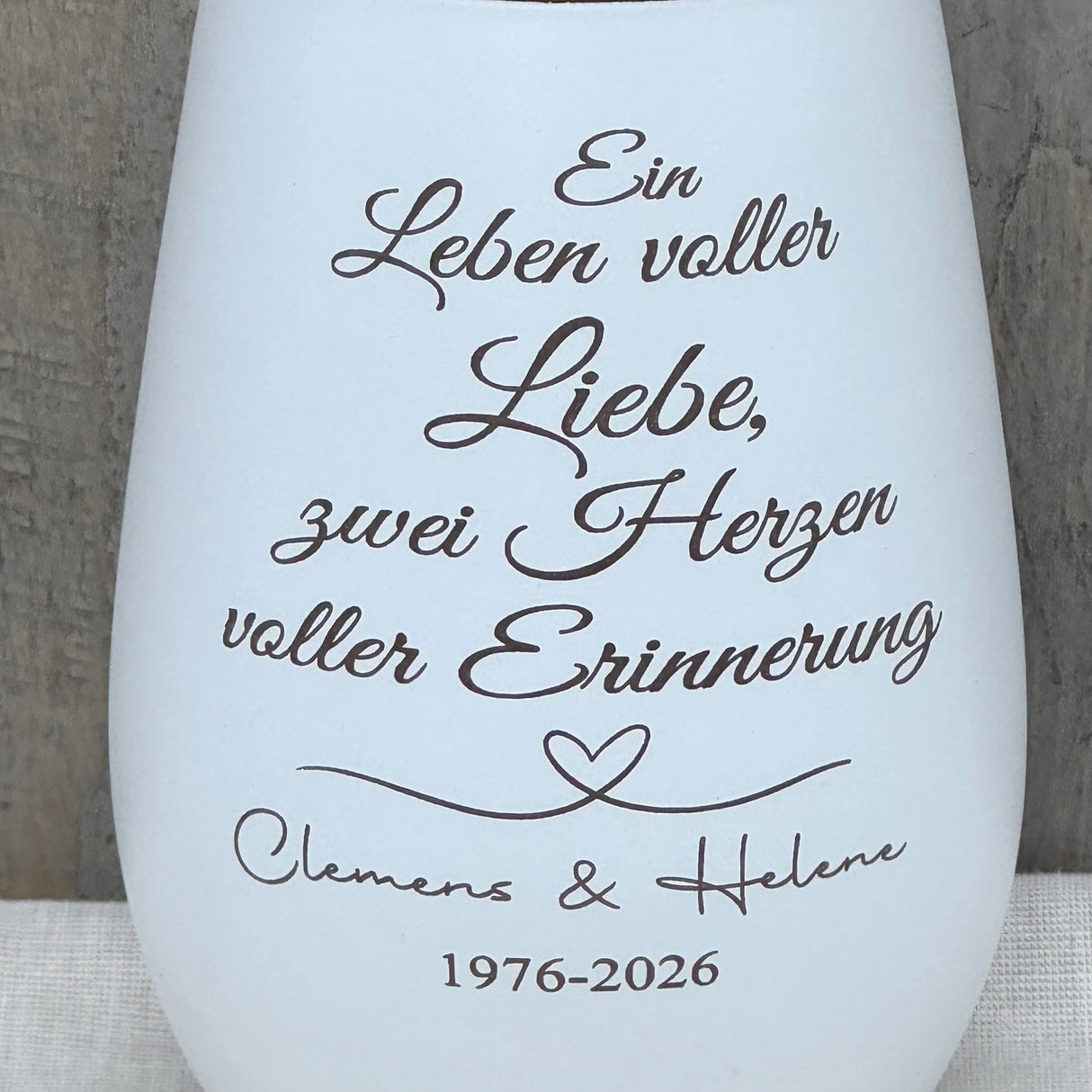Deko Light - Ein Leben voller Liebe, zwei Herzen voller Erinnerung | personalisiert