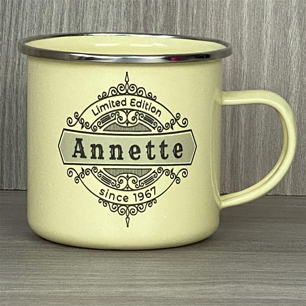 Emaille Becher Limited Edition, personalisiert