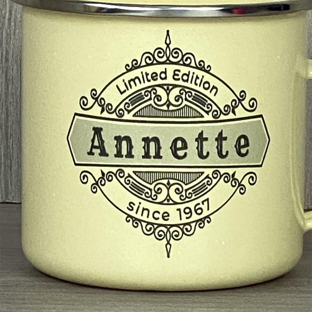 Emaille Becher Limited Edition, personalisiert