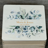 Erinnerungsbox Hochzeit, Aufdruck 'Bouquet Eukalyptus', personalisiert