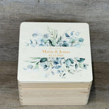 Erinnerungsbox Hochzeit, Aufdruck 'Bouquet Eukalyptus', personalisiert