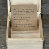 Erinnerungsbox Hochzeit, Aufdruck 'Bouquet Eukalyptus', personalisiert