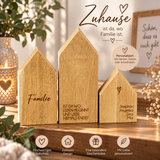 Häuser Set - Familie ist da wo Leben beginnt und Liebe niemals endet | personalisiert