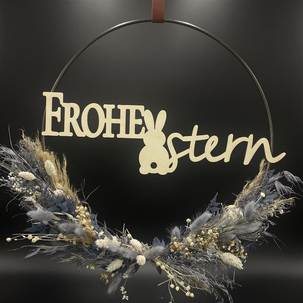 Flower Hoop blau, Ostern
