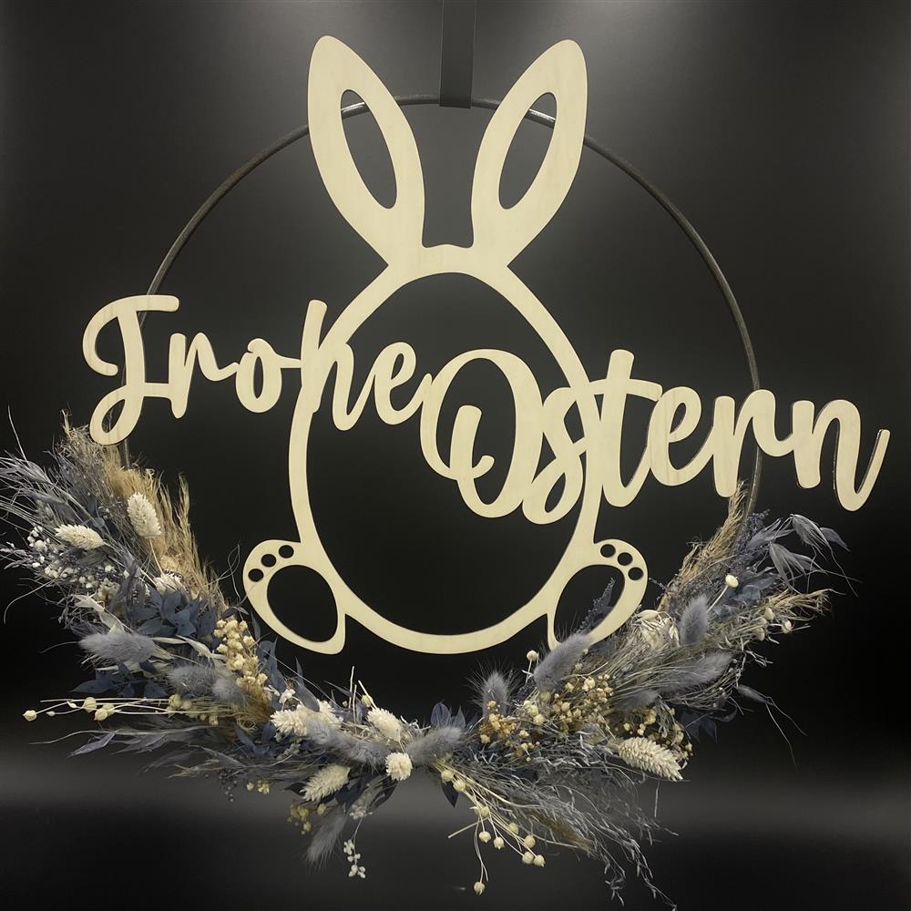 Flower Hoop blau, Ostern