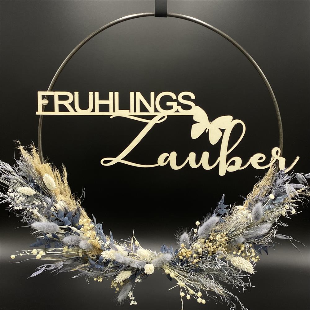 Flower Hoop blau, Ostern
