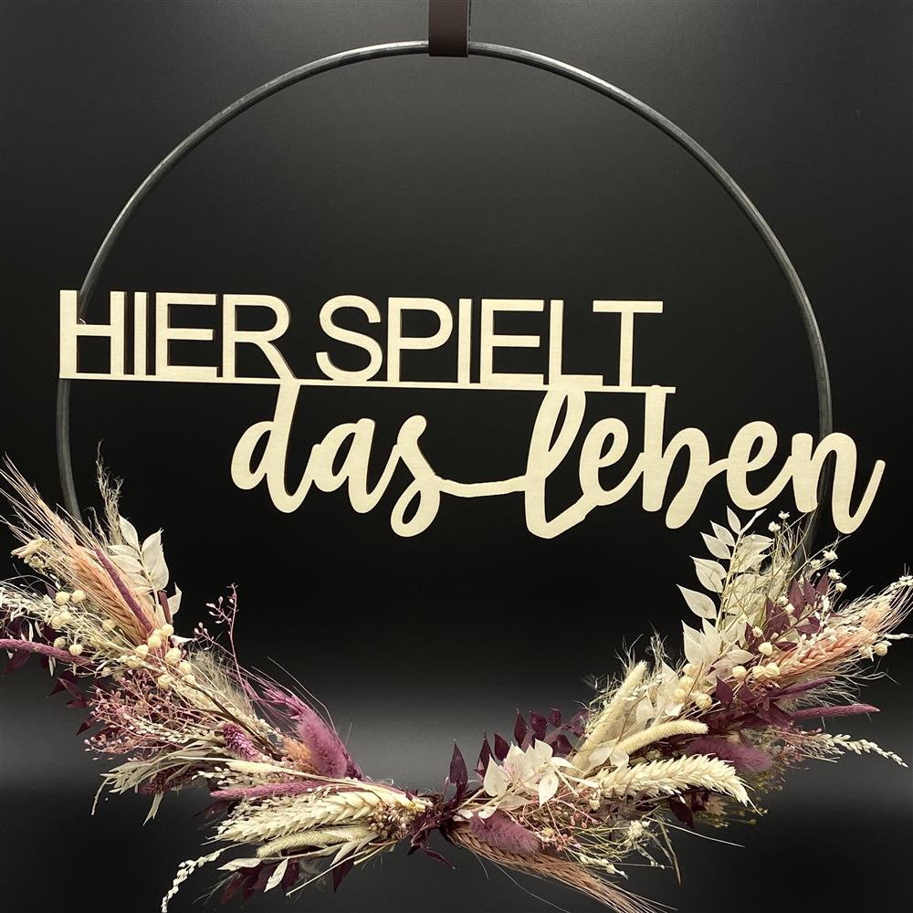 Flower Hoop lila weiß