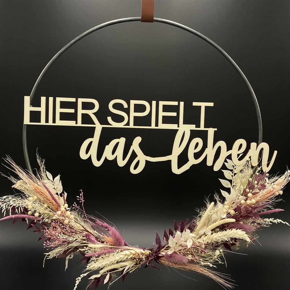Flower Hoop lila weiß