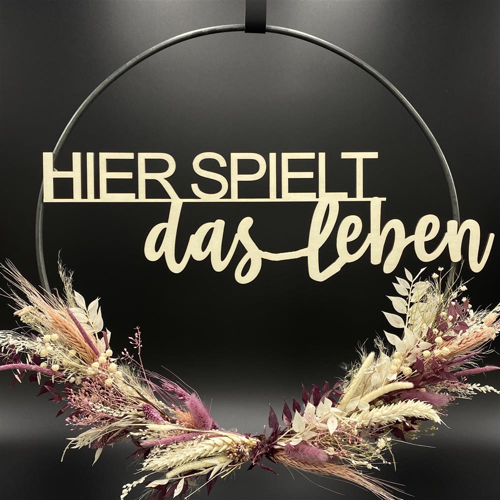 Flower Hoop lila weiß