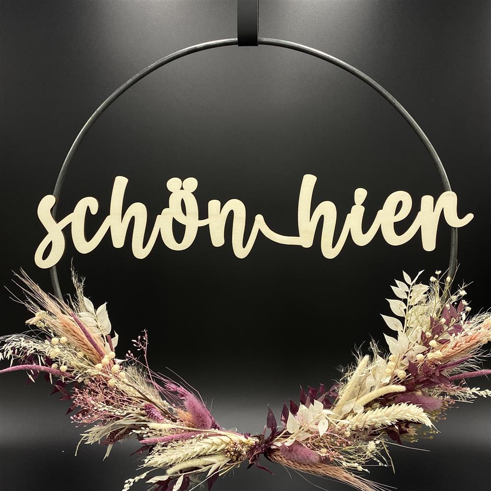 Flower Hoop lila weiß