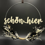 Flower Hoop schwarz-weiß
