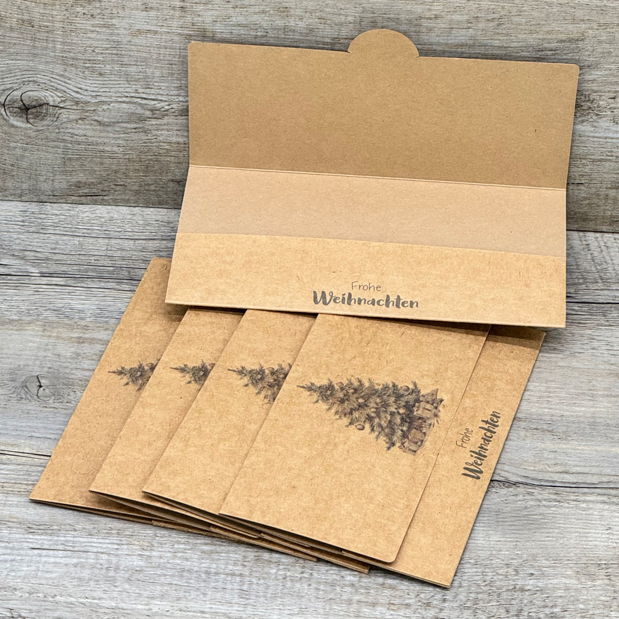 Gutscheinverpackung Weihnachten 5 Stück