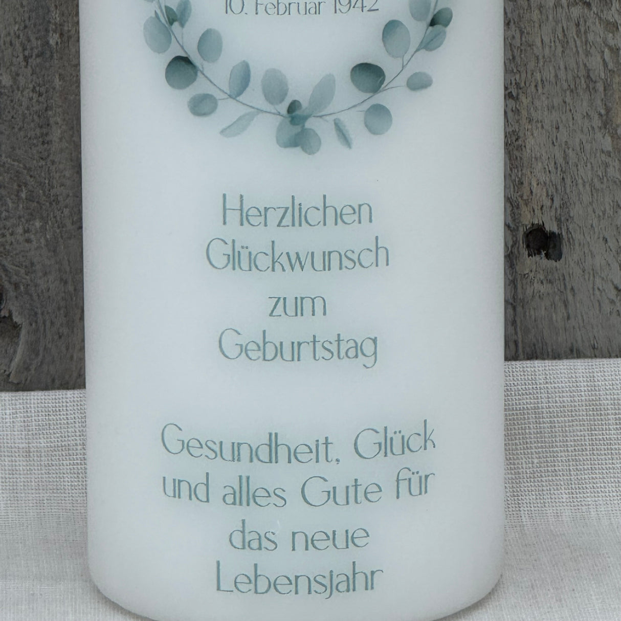Kerze Geburtstag - Kranz