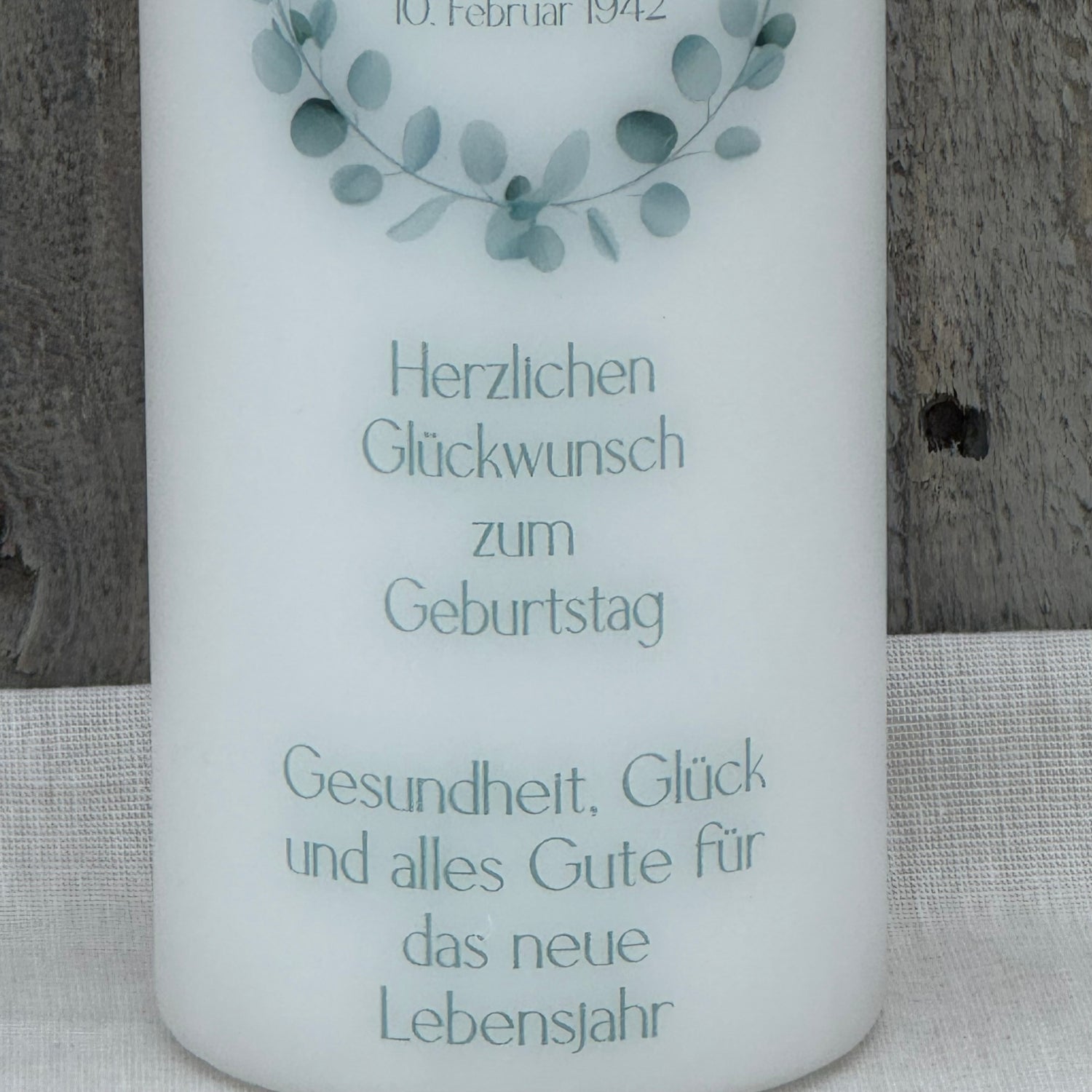 Kerze Geburtstag - Kranz