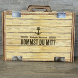 Geschenkkoffer holzoptik, groß, Ich habe Meerweh, Kommst Du mit?