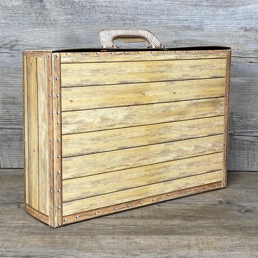 Geschenkkoffer holzoptik, groß, Ich habe Meerweh, Kommst Du mit?