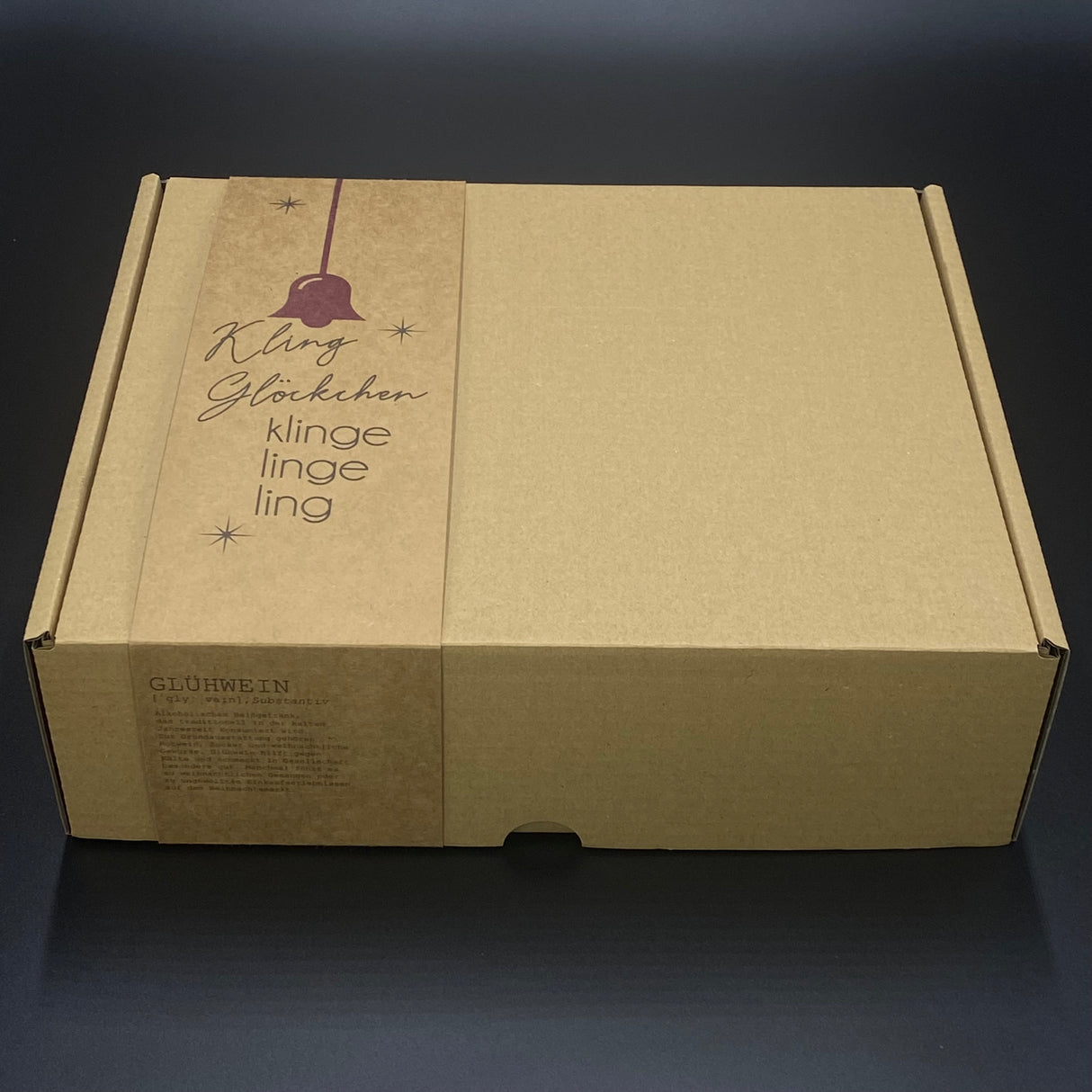 Geschenkpaket Glühwein, rot, personalisierbar