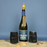 Geschenkpaket 'Meerweh', groß, Strandwein inkl. LED Kerzenlicht