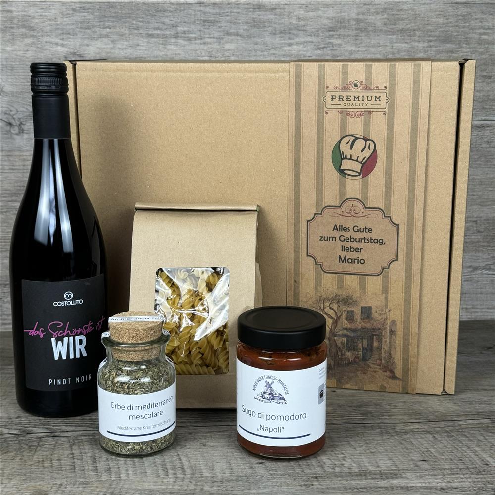 Geschenkpaket Italien - Das Schönste ist Wir, personalisierbar