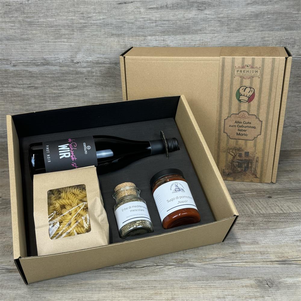 Geschenkpaket Italien - Das Schönste ist Wir, personalisierbar