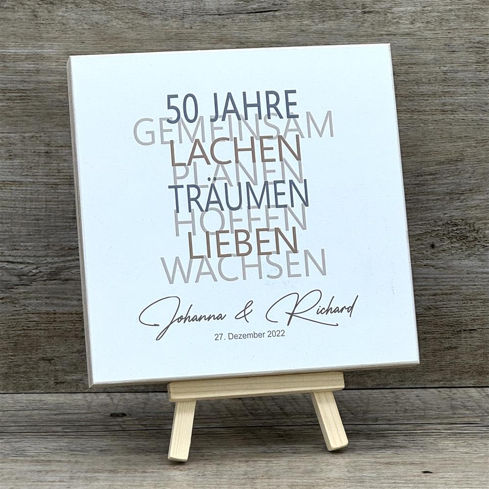Geschenkset Goldene Hochzeit, personalisierbar