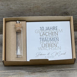 Geschenkset Hölzerne Hochzeit, personalisierbar