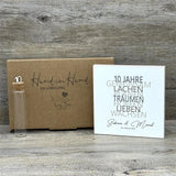 Geschenkset Hölzerne Hochzeit, personalisierbar