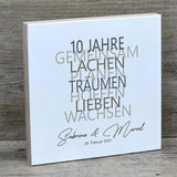 Geschenkset Hölzerne Hochzeit, personalisierbar