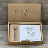 Geschenkset Hölzerne Hochzeit, personalisierbar