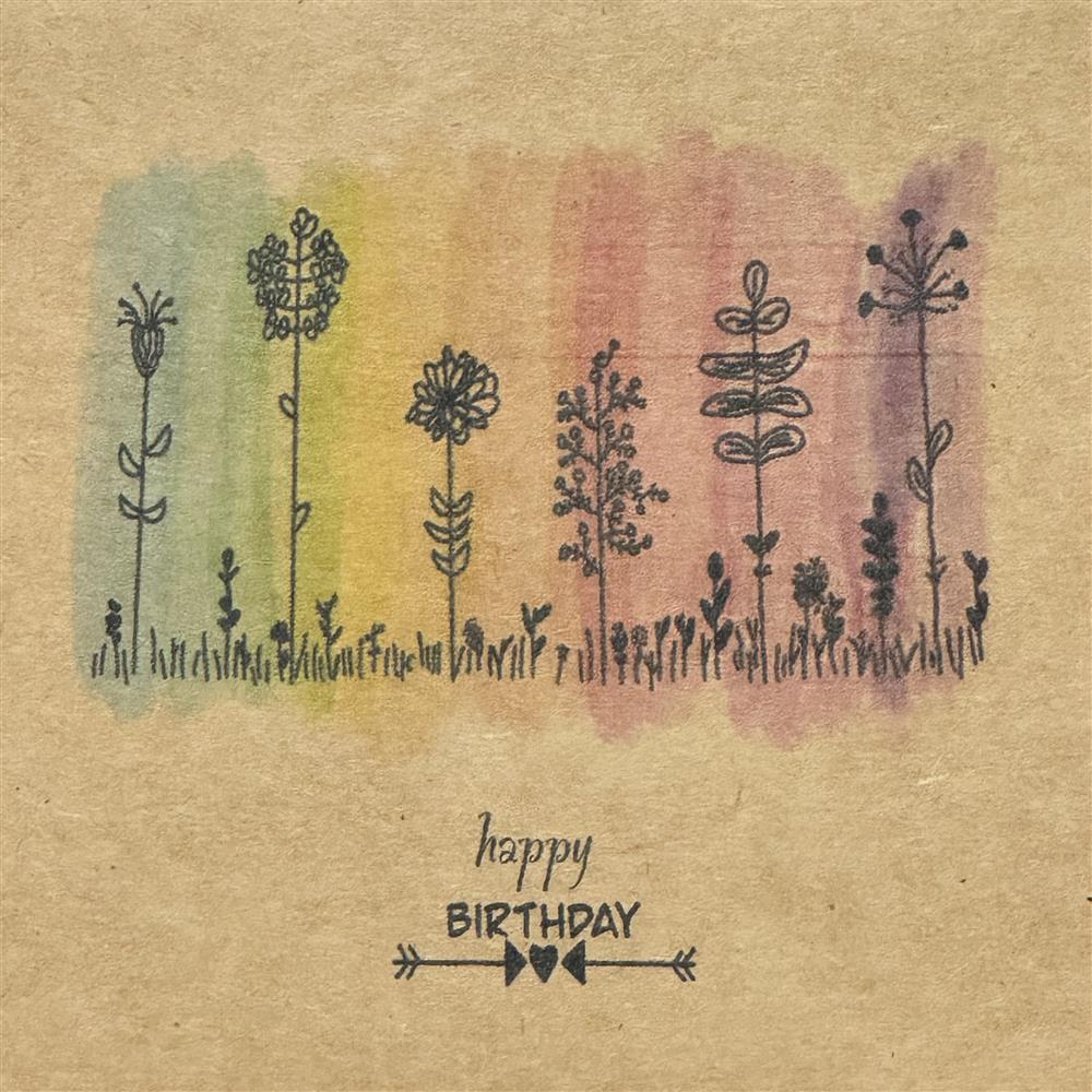Giebelverpackung klein, Happy Birthday, 5 Stück