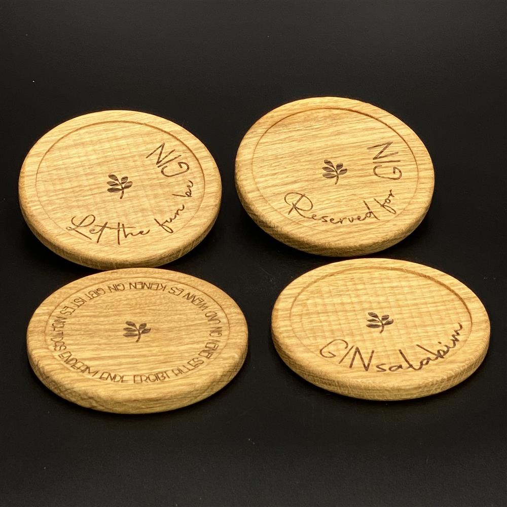 Glasuntersetzer 4er Set Gin