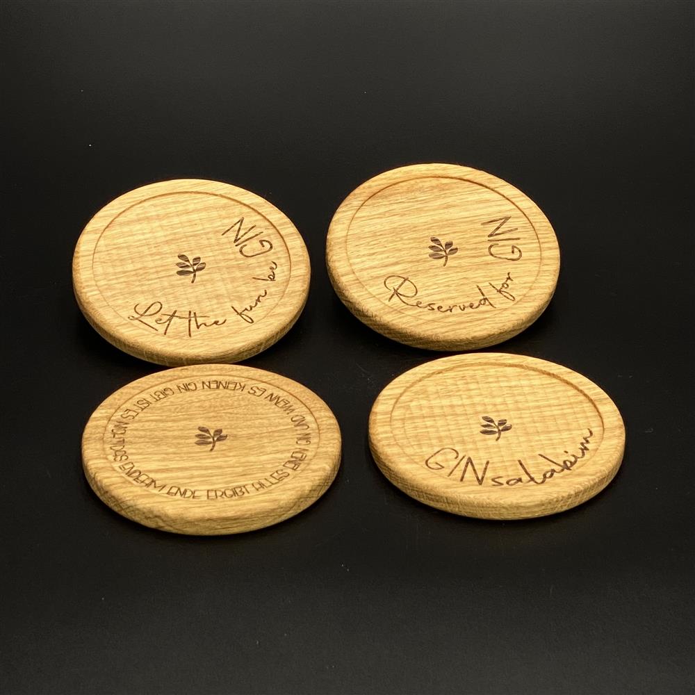 Glasuntersetzer 4er Set Gin