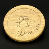 Glasuntersetzer 4er Set Wein