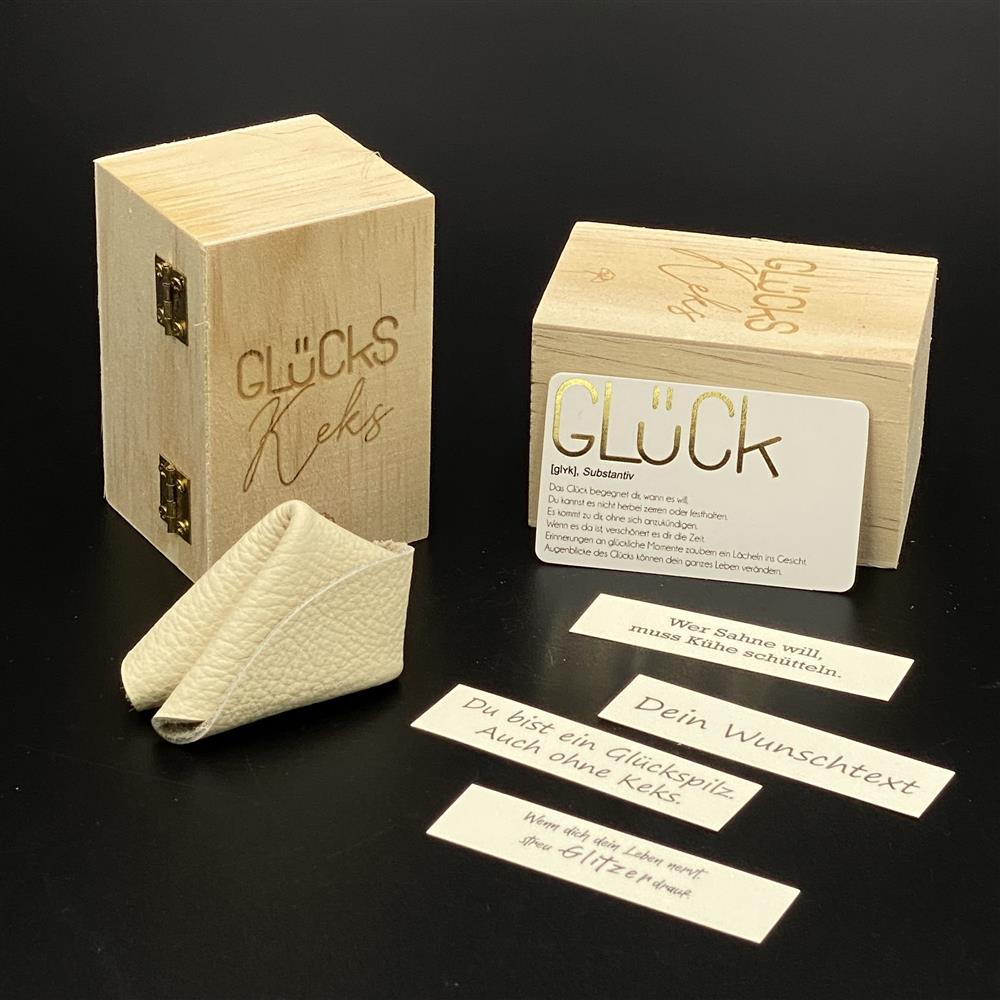 Glückskeks aus Leder
